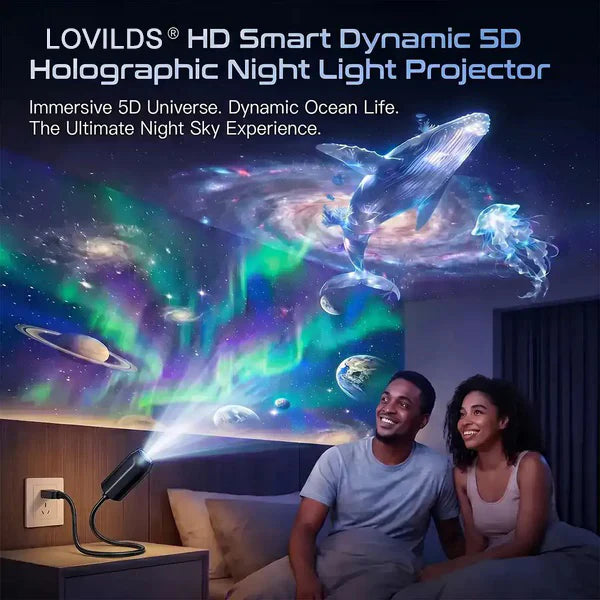 NEXT-GEN SMART PROJECTION HD Smart Dynamic 5DHolographic Niaht Liaht Proiector