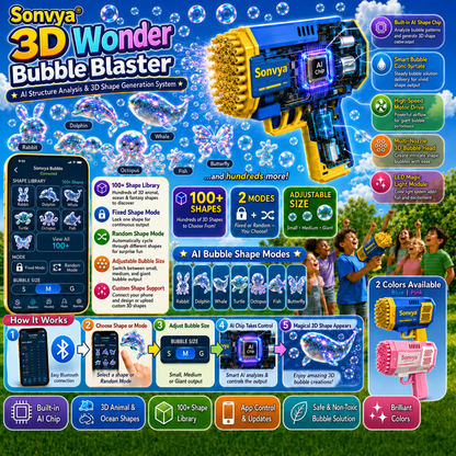 Perfect Gift for Kids | Super 3D Wonder Bubble Concentrate —— Animal & Ocean Fantasy Theme